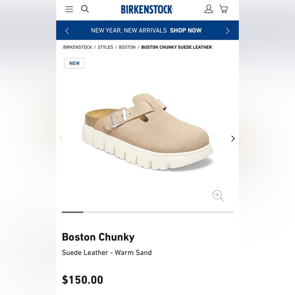 Birkenstock Suede Sandals in Tan and White - Picture 2 of 7